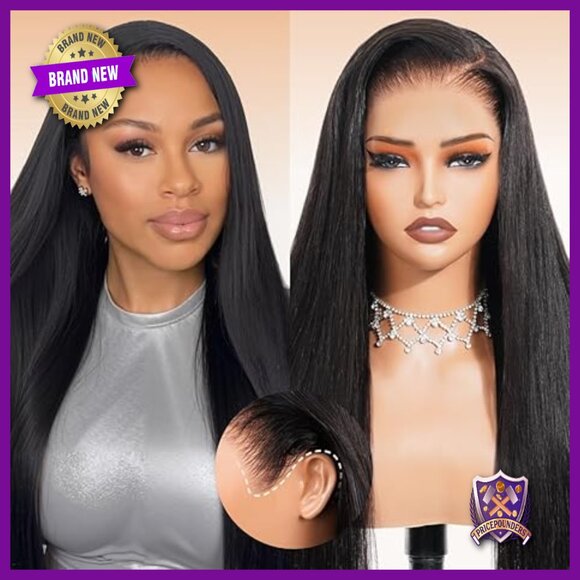 13x6 Lace Glueless Human Hair Wig Pre Plucked Bleached Knots 20 Inch main image 6